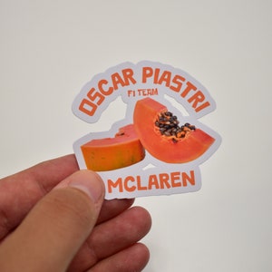 Adesivo Oscar Piastri Papaya Formula Uno - Adesivo carino per quaderni, bottiglie d&#39;acqua, computer portatili - papaya F1