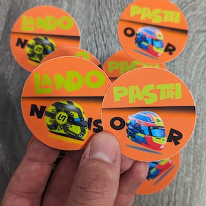Piloti McLaren Formula 1, Adesivo Lando Norris Formula 1, Adesivo Oscar Piastri Formula 1