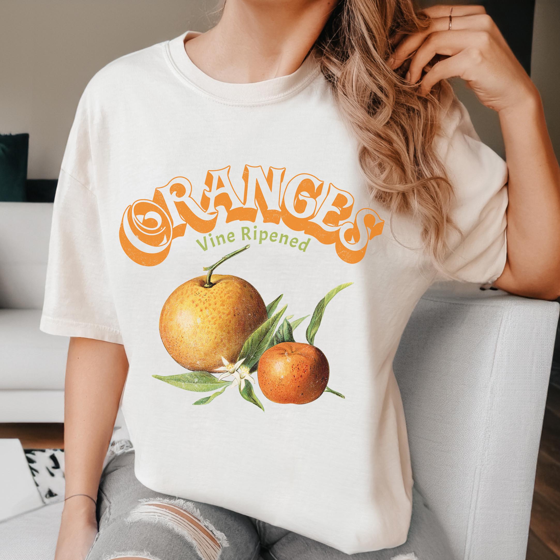 T*様 フルーツマーケット オレンジ レトロオレンジグラフィックTシャツ：ヴィンテージファーマーズ