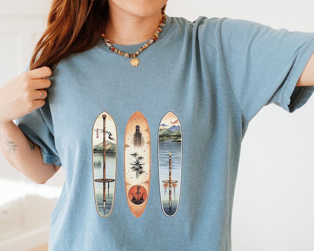 Wooden Stand up Paddle Board Design on Comfort Colors Etsy