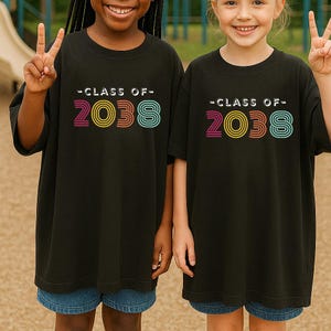 Customized Class of 2038 Shirt, First day of school shirt, Graduating class 2038, Grow with me class 2038 , 2038 Graduation Shirt