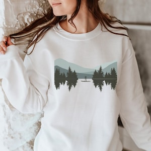 Lake stand up paddle board sweatshirt in a distressed style, Standup Paddle boarding retro style paddle board shirt