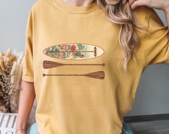 Maglietta oversize Comfort Colors: design giapponese per tavola da paddle
