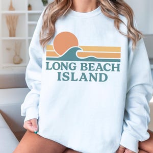 Vintage style LBI Sweater, Retro Long Beach Island New Jersey Sweatshirt, Coast sweatshirt, LBI NJ shirt