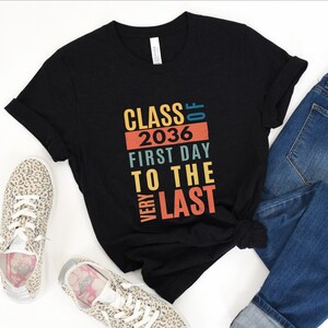 Klasse von 2039 Shirt, Erster Schultag Shirt, Graduierender Klasse 2038, Wachsen mit mir Abschluss-Shirt Klasse 2037, 2038, 2039 Abschluss Sh