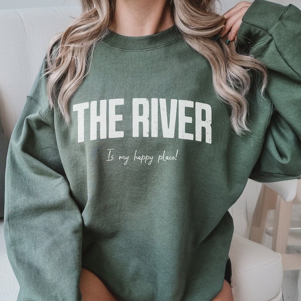 Felpa River is My Happy Place: regalo per gli amanti della natura all'aria aperta