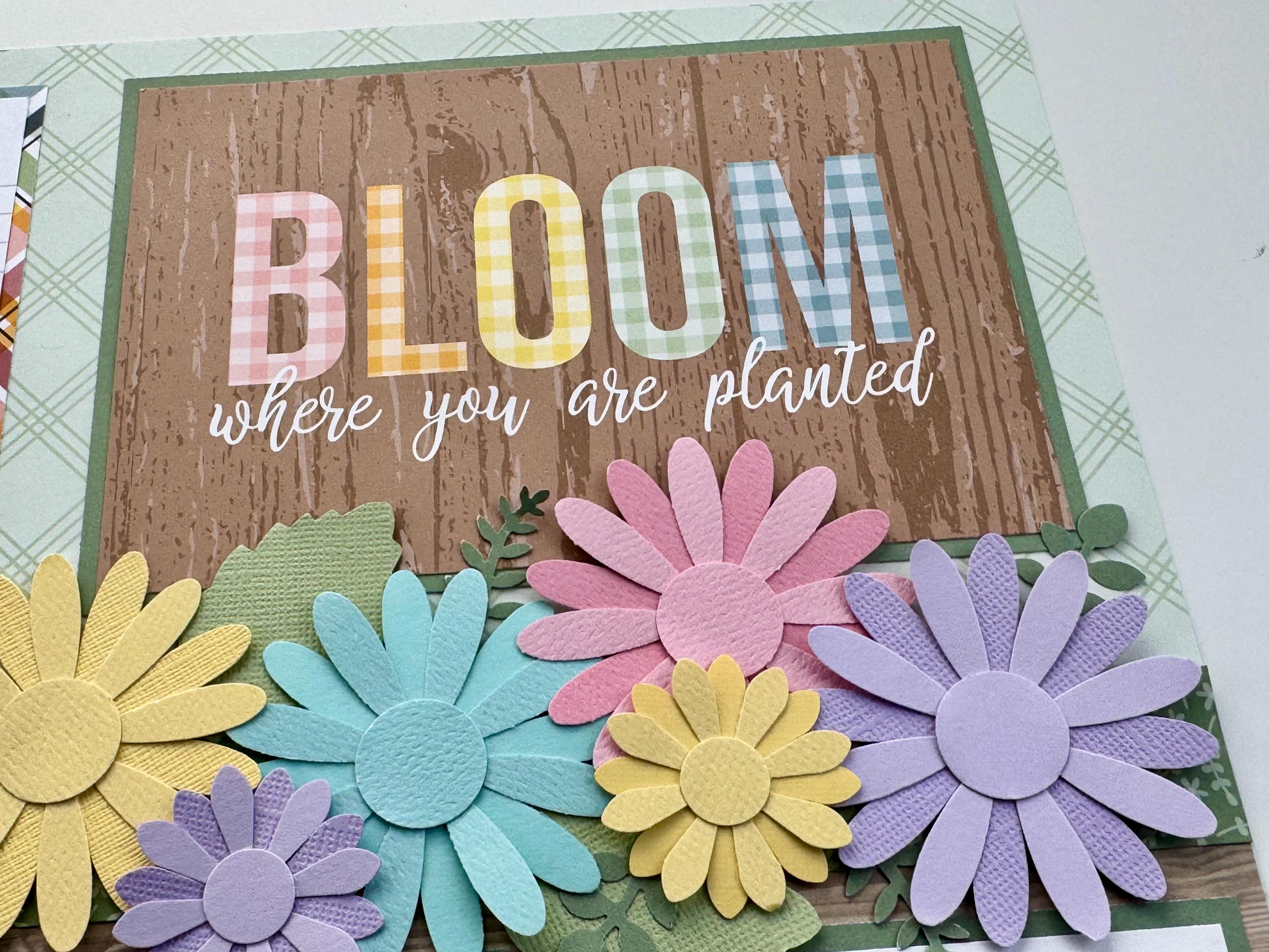 Love Blooms Here 12x12 DIY Scrapbook Page Kit - All PRE-CUT and Ready ...