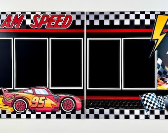 Lightning McQueen I Am Speed 12x12 Scrapbook Page Kit