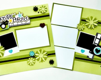 12x12 Scrapbook Page Kit – Pre-Cut Photo Album Layout (Makes 2 Pages)