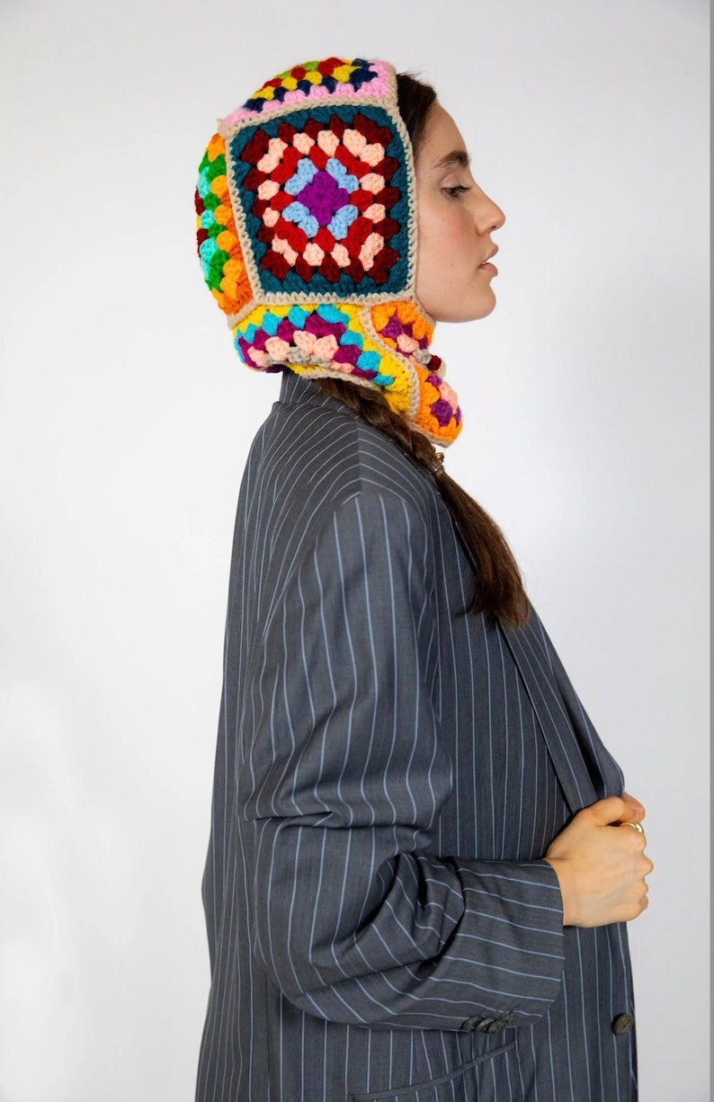 Crochet Balaclava Granny Square Balaclava Mochi Handmade Etsy