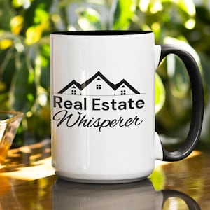 Real Estate Whisperer Coffee Mug: Empower Your Real Estate Journey with Every Sip | Realtor Closing Gift, Gifts for Mortgage Lender