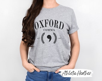 Camisa Oxford Comma: Regalo de maestro para los amantes de la gramática: abrace la claridad y celebre la puntuación, camiseta inglesa divertida