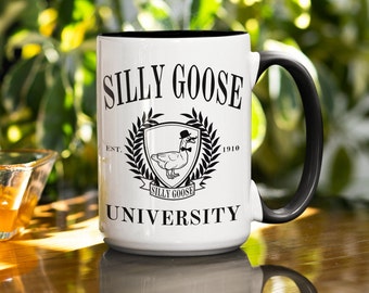 Silly Goose University Mug - Silly Goose Mug | Funny Goose Tea Cup for Women, Silly Gift for Guys, Gag Gift