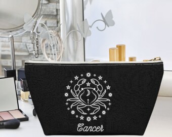 Cancer Zodiac Bag - Constellation Bag | June Birthday Gifts For Her, July Birthday Best Friend Gifts, Accessory Pouch