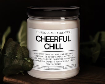 Cheer Coach Candle - Cheerful Chill | Cheer Coach Gift, Coach Appreciation, Coach Thank You Gift, Team Gift Ideas