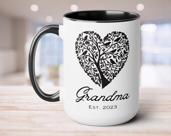 Promoted to Grandma And Grandpa Mug - Personalized Grandparent Gift From Kids, Nana Papa Mug