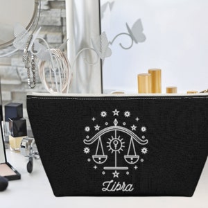 Libra Zodiac Bag - Constellation Bag | September Birthday Gifts For Her, October Birthday Best Friend Gifts, Accessory Pouch
