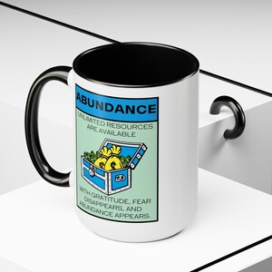 Abundance Quote Gratitude Coffee Mug, Positive Affirmation Manifesting Prosperity Mindset, Law of Attraction Inspirational Gifts image 4