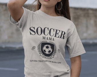 Camiseta de mamá de fútbol - Camiseta de día de juego de mamá de fútbol / Linda vida de mamá de fútbol, regalo para mamá