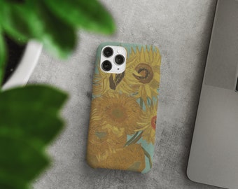Van Gogh Phone Case, Vincent Van Gogh Sunflowers Protective Floral Phone Case, Cute Aesthetic Phone Cases iPhone & Samsung