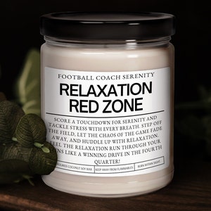 Football Coach Candle - Relaxation Red Zone | Football Coach Gift, Coach Appreciation, Coach Thank You Gift, Team Gift Idea