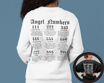 Angel Number Sweatshirt - Embrace the Mystical Power | Angel Wing Positive Sweatshirt, Manifestation Spiritual Celestial Crewneck