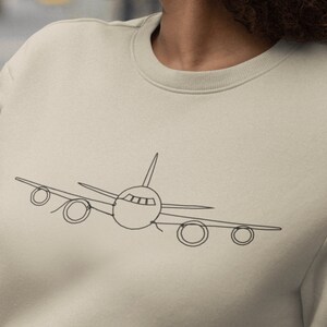 Minimalist Airplane Sweatshirt - Adventure Awaits the Perfect Gift for Travel Lovers and Aviators | Airplane Mode Shirt, Pilot Gifts