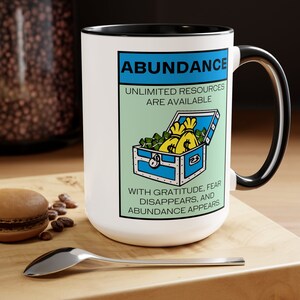 Abundance Quote Gratitude Coffee Mug, Positive Affirmation Manifesting Prosperity Mindset, Law of Attraction Inspirational Gifts image 5