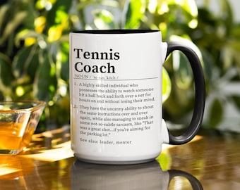 Personalized Tennis Coach Mug - Serve up Laughter with Our Tennis Coach Gift | Coach Appreciation, Coach Thank You Gift, Team Gift Idea