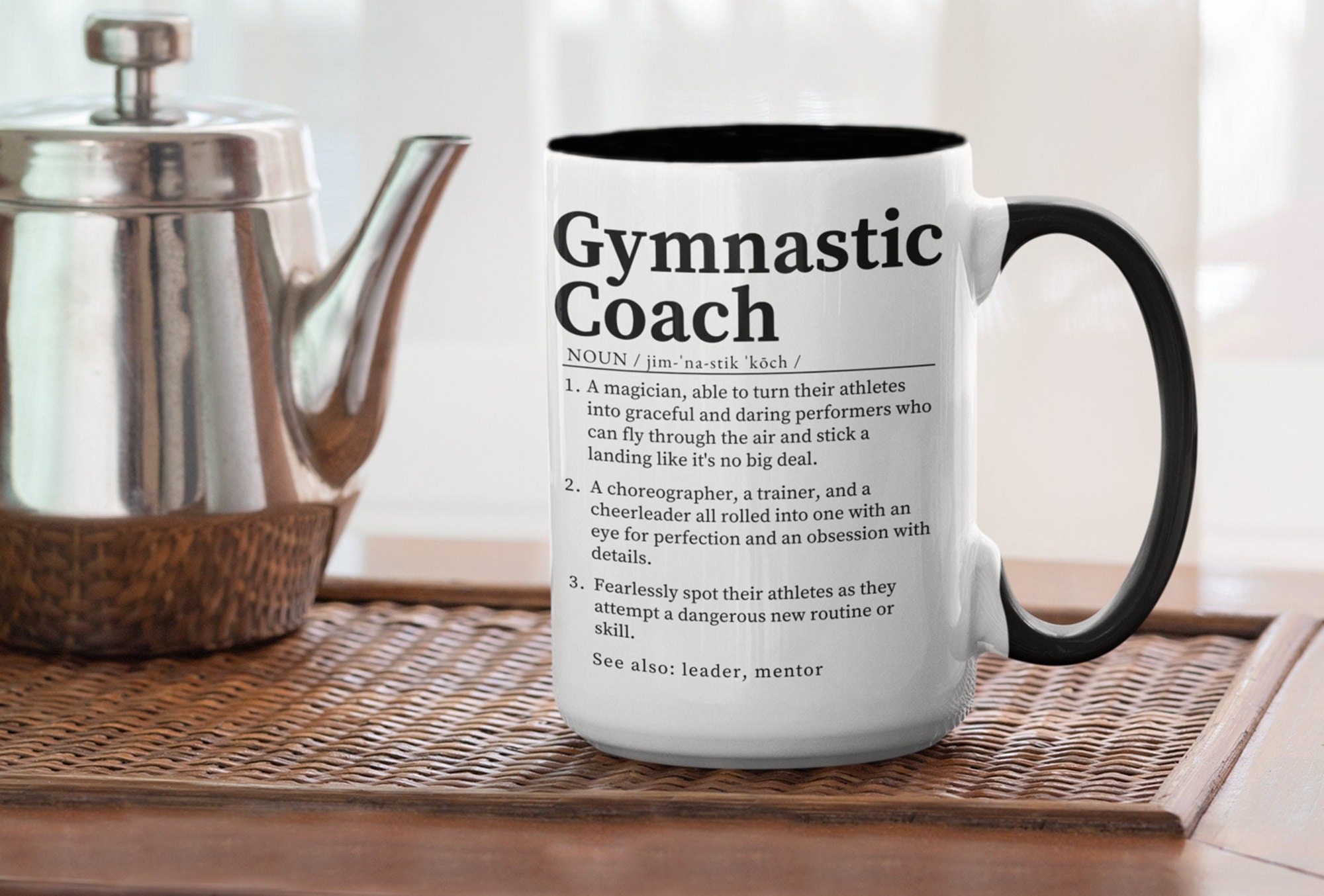 Gymnastics Coach Gift Gymnastics Coach Definition Coffee Mug Etsy