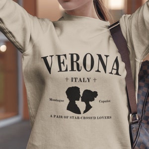 Shakespeare Sweatshirt Romeo and Juliet - Step into the Romantic World of Verona | Poet Literature Shirt, Bookish Shirt Shakespeare Gifts