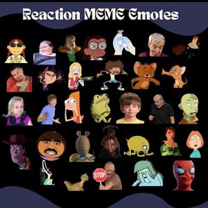 Twitch Emotes // Reaction Meme Emotes// Set of 32