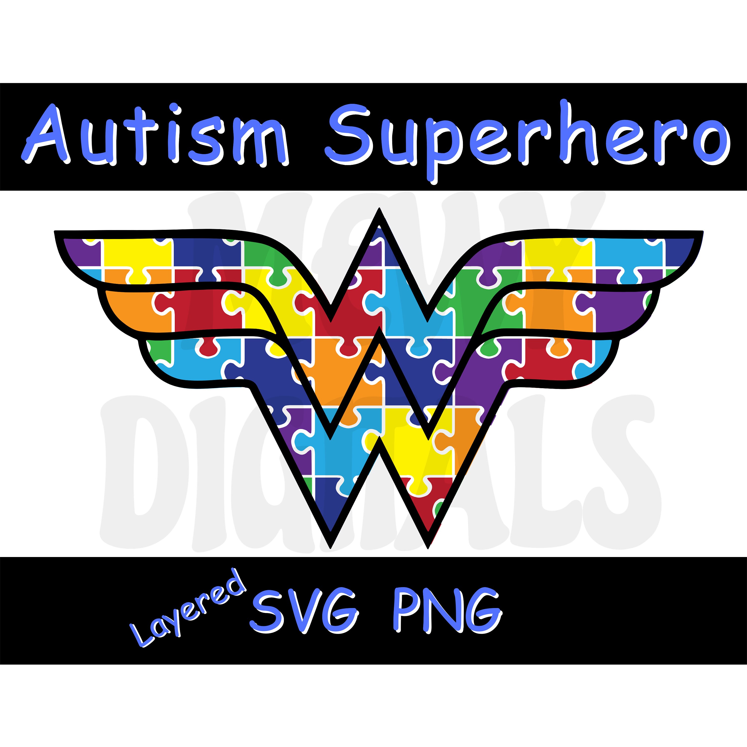 Autism SVG, Autism PNG, Superhero SVG - Etsy