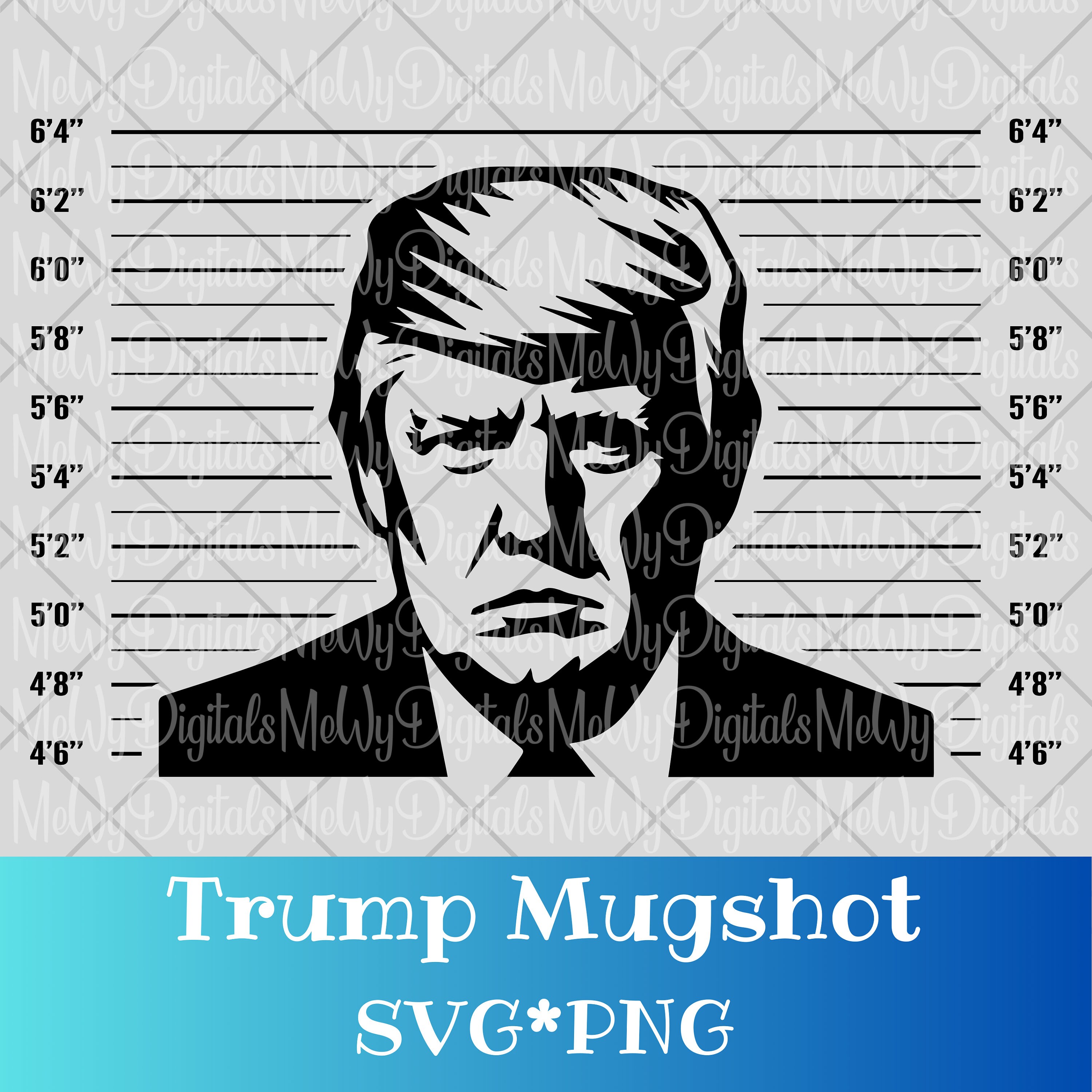 Trump Mugshot SVG PNG - Etsy UK