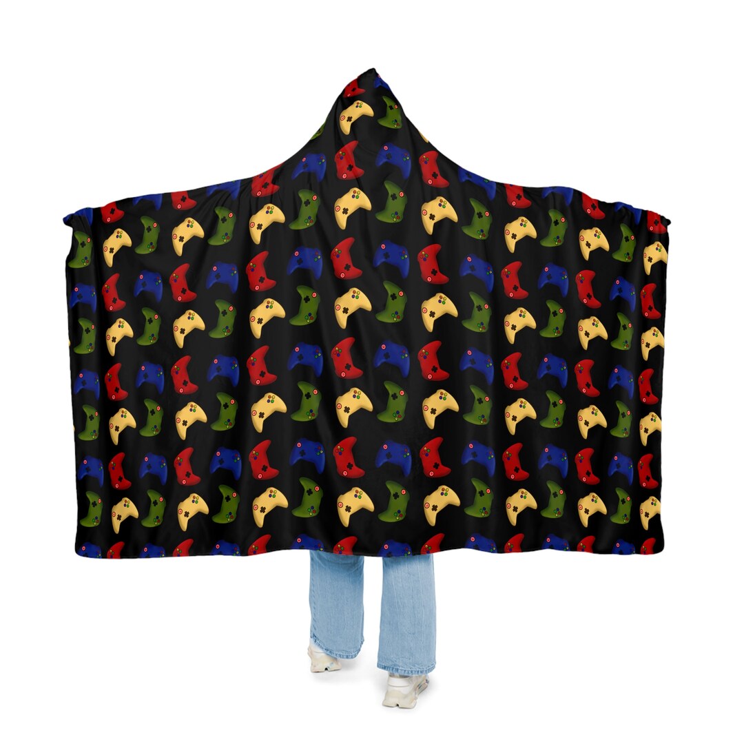 Gamer Snuggle Blanket Video Game Blanket Hooded Blanket Etsy