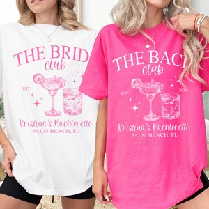 Personalized Bachelorette Party Shirts | Bach Club Shirts | Bridal Party Gifts | Bride Club | Comfort Colors Luxury Bachelorette Shirts