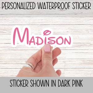 Custom Name Sticker Disney Personalized Sticker Kids Waterproof Sticker Water Bottle Sticker Teacher Sticker Personalized Laptop Sticker