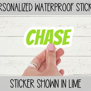 Custom Name Sticker: Waterproof Personalized Decal