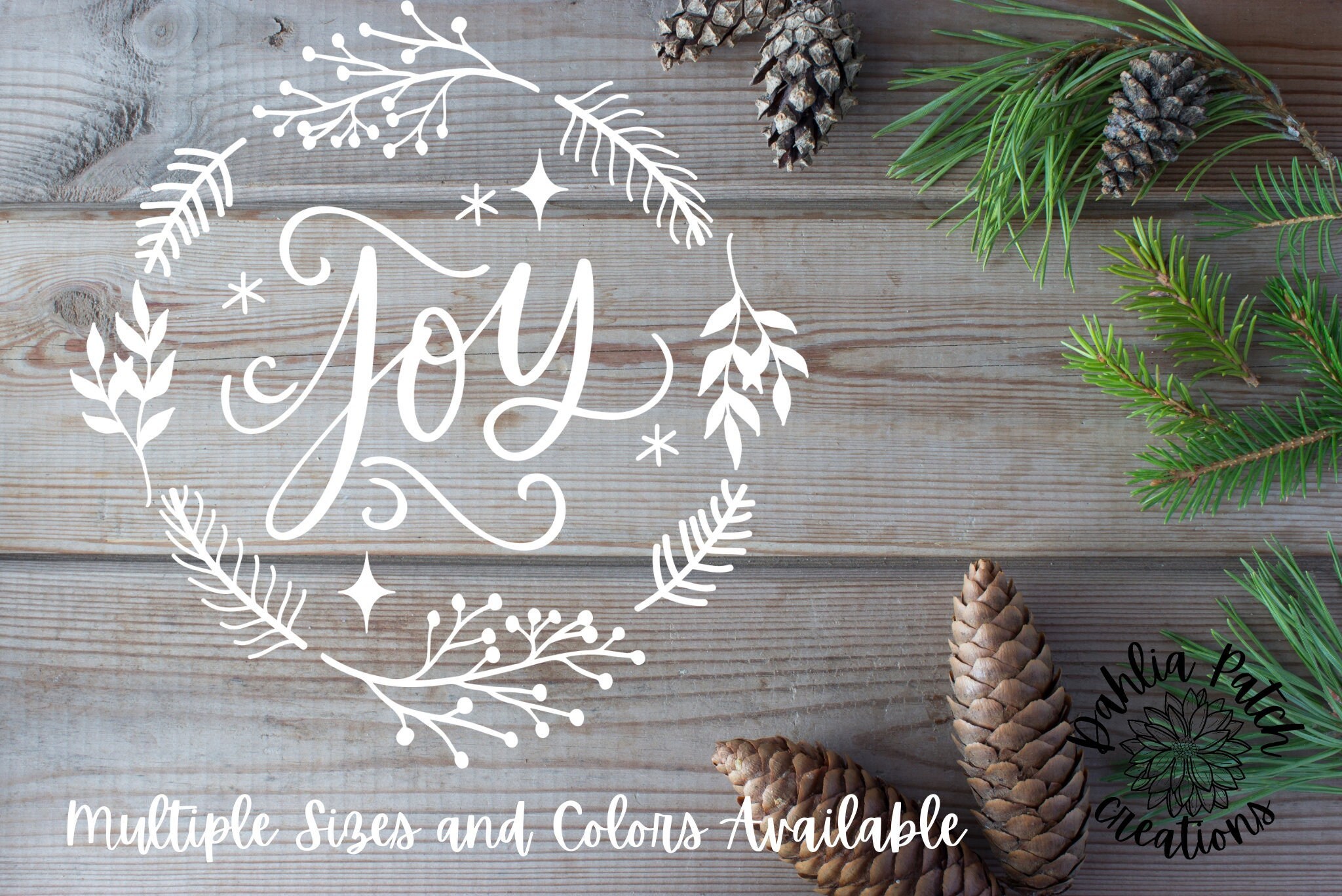 Christmas Vinyl Decal Joy Vinyl Decal Holiday Vinyl Decal - Etsy