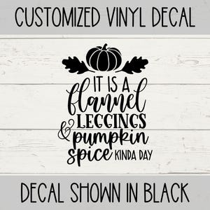 Fall Vinyl Decal Pumpkin Vinyl Decal Pumpkin Spice Vinyl Decal Fall Decor Decal Permanent Vinyl Decal Can Use on Wood Glass or Metal