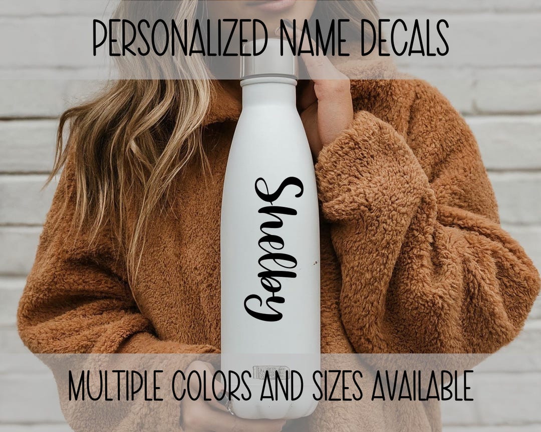 Custom Name Vinyl Decal: Personalized Tumbler, Water Bottle Sticker - Etsy