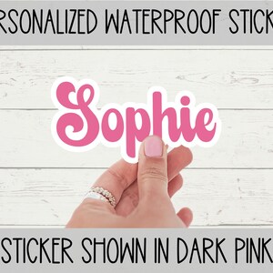 Custom Name Sticker: Waterproof Laptop, Water Bottle Decal