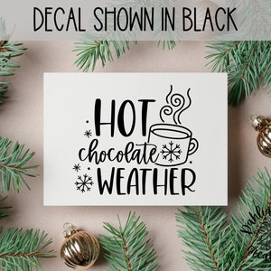 Hot Cocoa Bar Vinyl Decal: Christmas Holiday Decor