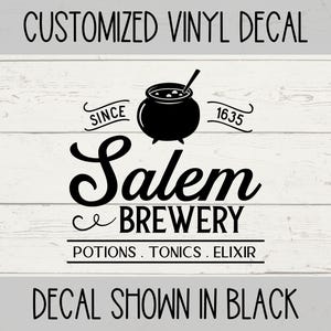 Salem Brewery Vinyl Decal: DIY Halloween Decor