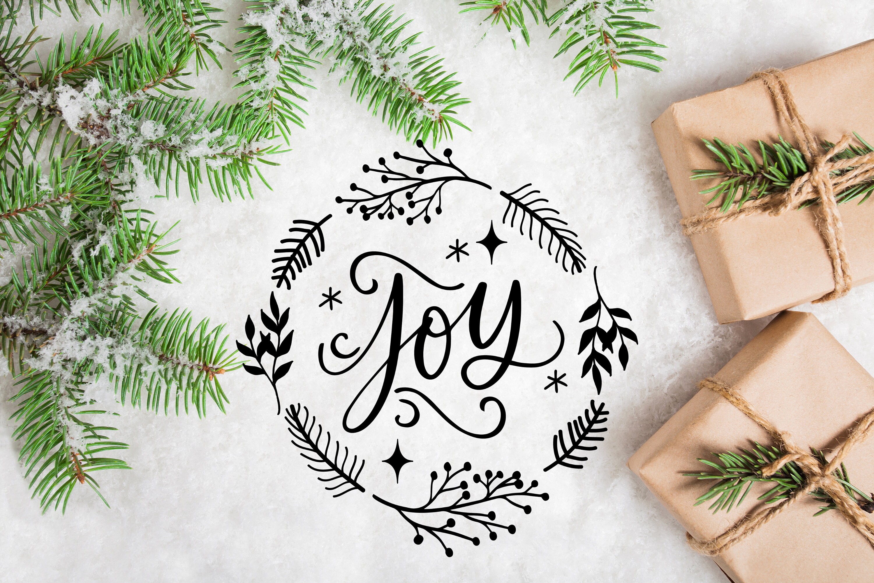Christmas Vinyl Decal Joy Vinyl Decal Holiday Vinyl Decal - Etsy
