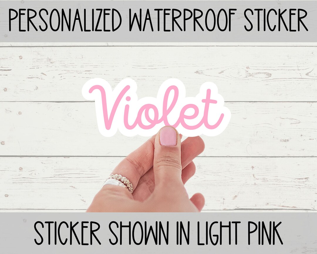 Custom Name Waterproof Sticker: Personalized Laptop, Water Bottle Decal ...