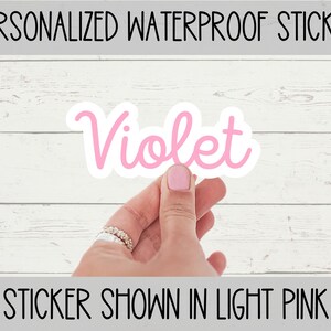 Custom Name Waterproof Sticker: Personalized Laptop, Water Bottle Decal