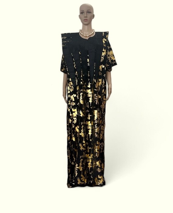Touch of Gold Long African Dress