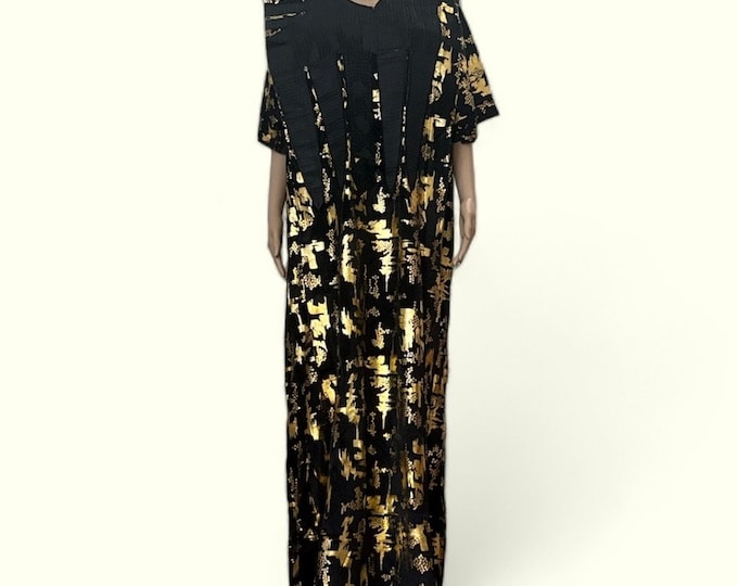 Touch of Gold long African Dress