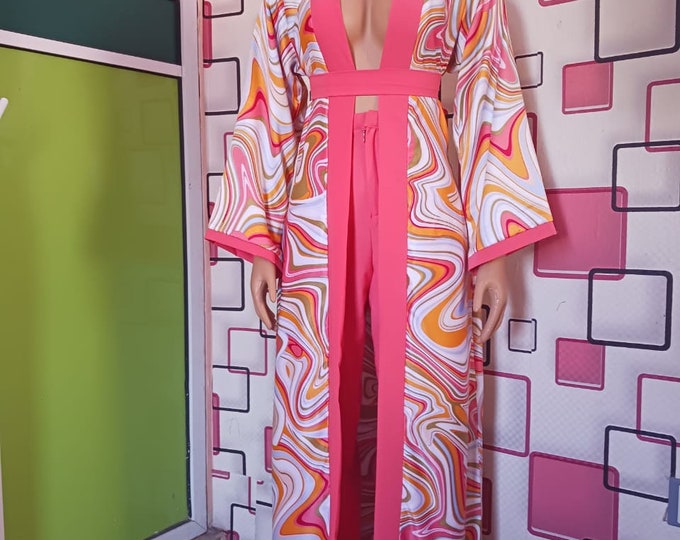 Heavenly printed lapel